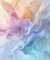 Obraz premium Soft pastel swirls of fabric creating a dreamy abstract pattern