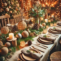Eco-Friendly Holiday Decor: Sustainable & Cozy Festive Scene