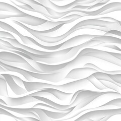 Abstract White Seamless Pattern with Wavy Lines and Organic Shapes. AI generated illustration