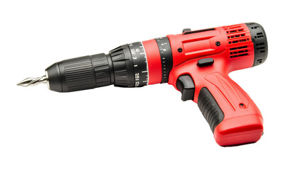 Cordless drill isolated on a white background