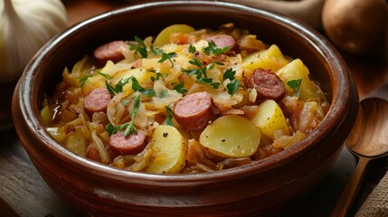 German national cuisine: Swabian cabbage Eintopf.