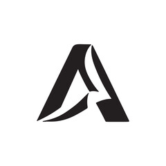 Creative 'A' letter logo icon vector art illustration.
