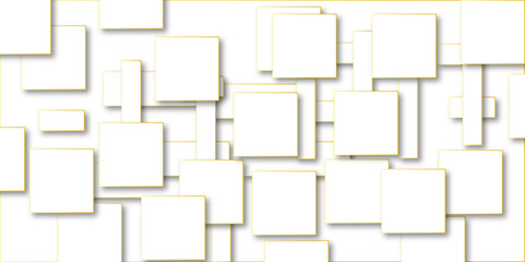 background with squares. Abstract white background. Minimal geometric white. White abstract polygon texture on gray background.Modern white and light grey square overlapped pattern on background with 