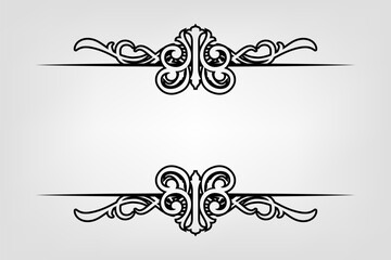 Classic Vintage Baroque Victorian Frames Separator Elements Classic Wedding Invitation