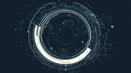 Obraz premium Abstract Futuristic Technology Circle Design