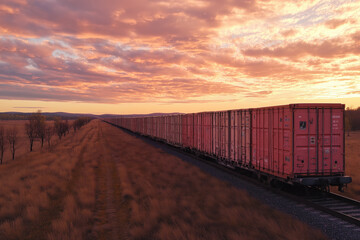 Fototapeta premium Güterzug mit Containern