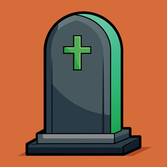 Fototapeta premium Gravestone Vector Design Illustration