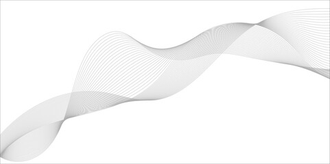 Data science geometric border pattern with wave lines,Digital frequency track equalizer and curved geometric abstract Stylized line art background, wave line vector background with stripes.