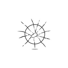 Obraz premium A Hand Drawn Illustration of a Cracked Circle