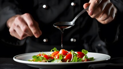 chef preparing salad