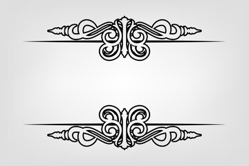 Classic Vintage Baroque Victorian Frames Separator Elements Classic Wedding Invitation