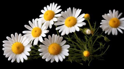 Fototapeta premium White daisies with yellow centers
