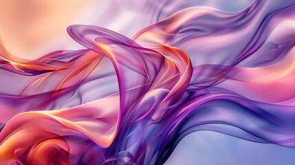 Obraz premium Abstract Purple and Orange Swirls