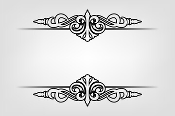 Classic Vintage Baroque Victorian Frames Separator Elements Classic Wedding Invitation