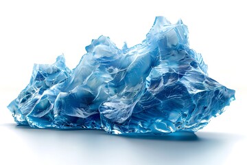Fototapeta premium Stunning Blue Ice Sculpture Capturing the Beauty of Nature's Frozen Artistry