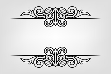 Classic Vintage Baroque Victorian Frames Separator Elements Classic Wedding Invitation