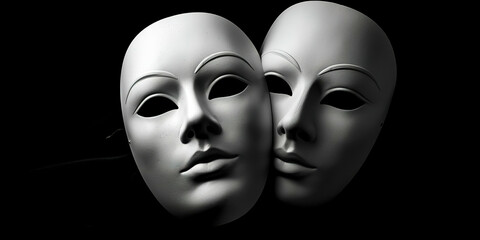 Two white masks