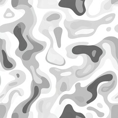 White and Gray Seamless Organic Pattern - AI generated illustration