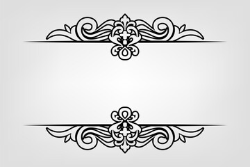 Classic Vintage Baroque Victorian Frames Separator Elements Classic Wedding Invitation