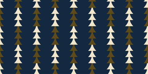 Stylized winter forest pattern abstract line shape background. Holiday decoration, wrapping paper, packaging. Easy to recolor allover print block.