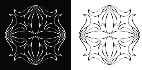 Rhinestone vector flower Design.