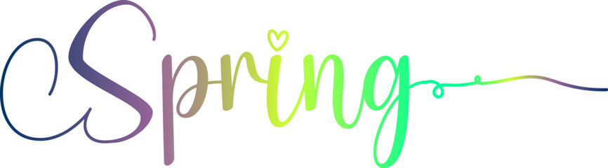 Fototapeta premium gradient Spring, Spring sale illustration with tropical leaves background. Promotion banner, flyer and poster