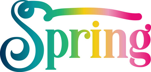 gradient Spring, Spring sale illustration with tropical leaves background. Promotion banner, flyer and poster