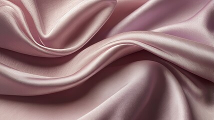 Fototapeta premium Luxurious pink silk fabric with smooth, flowing folds