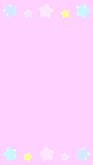 16:9 ファンシーポップなお星様フレーム♪