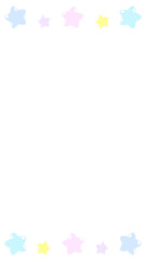 16:9 ファンシーポップなお星様フレーム⭐︎PNG