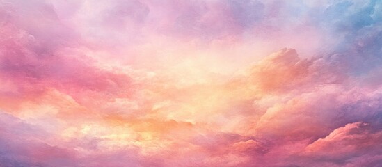 Swirling sky backdrop featuring clouds Stunning watercolor cloud composition spring sunset captivating abstract background
