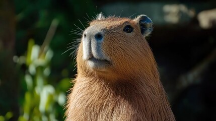 A Close Up Of A Capybara