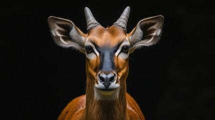 Close-up Portrait of a  Sitatunga Antelope