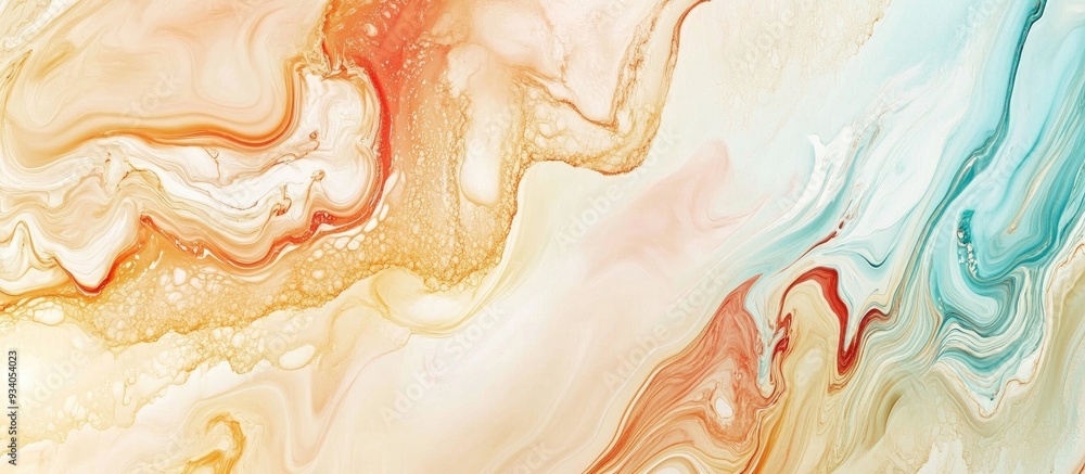 Poster retro geometric liquid color movement artistic expression soft modern mixed marble blended flow effe