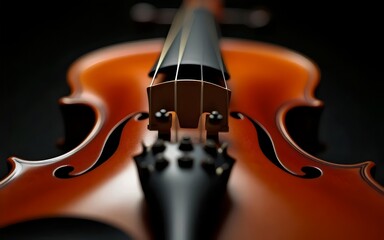 Fototapeta premium Vintage Violin Close-Up with Warm Lighting