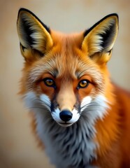 Fototapeta premium Close-Up Portrait of a Red Fox