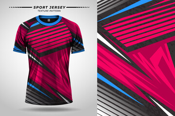Sport jersey kit texture with vector mockup design showcasing customizable sportswear template