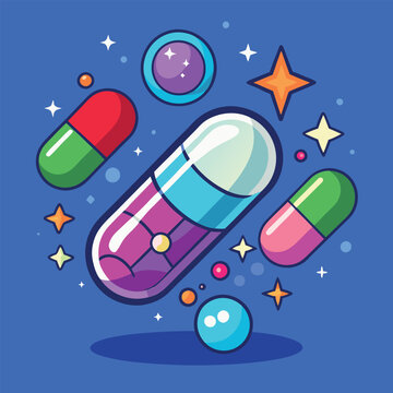 Magic Pills Vector Illustration