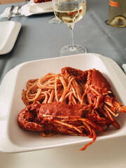 Lobster Spaghetti with White Wine: Elegant Italian Home Dining