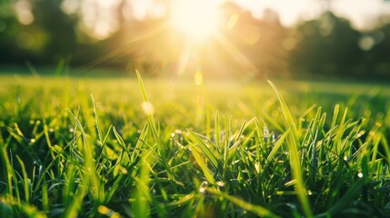 Sunlit Grass Blades