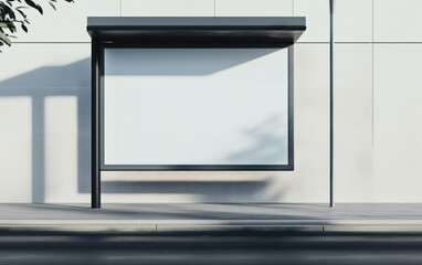 Mockup poster city box. Template poster advertising citylight. City format board, urban style, billboard in city. Mockup poster, city light box, street billboard, citylight. Realistic style photo