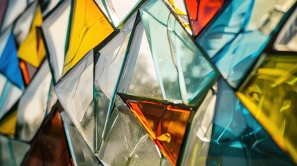 Colorful Geometric Glass Abstract