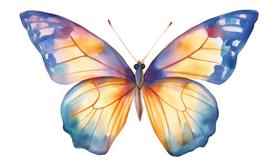 watercooler butterfly isolated on white background, butterfly illustration 