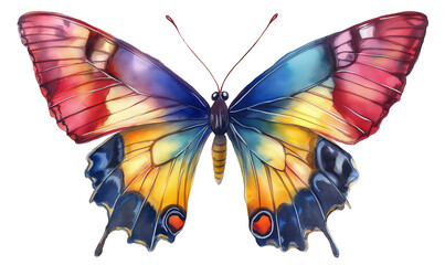 watercooler butterfly isolated on white background, butterfly illustration 