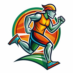 vector illustration of a man running