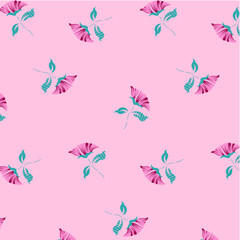 seamless pattern with butterflies style floral print.