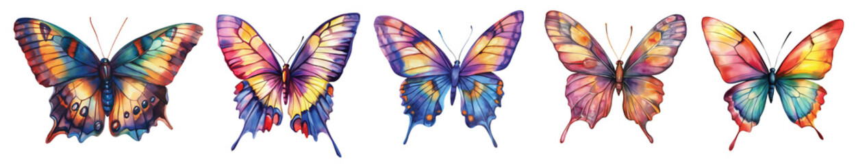 watercooler butterfly isolated on white background, butterfly illustration  © MH