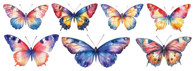 watercooler butterfly isolated on white background, butterfly illustration 
