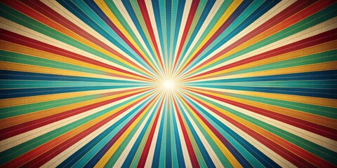 Retro Sunburst Stripes, Vintage, Pattern, Graphic, Background