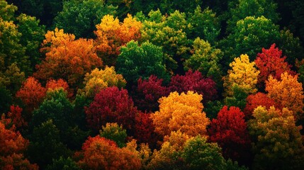 Vibrant autumn foliage showcasing a stunning array of colors, perfect for nature-themed projects and seasonal inspirations.